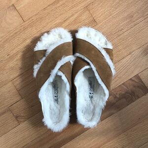 Birkenstock Suede Shearling Papillio size 6.5